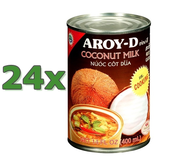 Latte di cocco per cucinare Aroy D 24x400ml